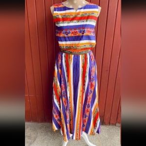 Vintage Two Piece Maxi Skirt Set